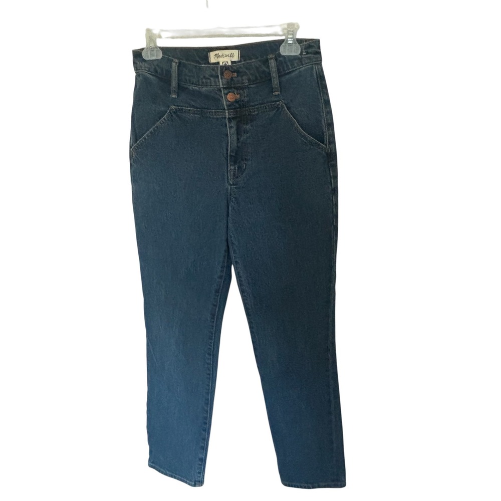 Madewell The Perfect Vintage Jean High Rise Double‎ Button Blue Denim Size 27